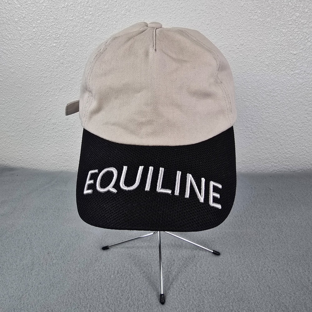 Equiline Chance Baseball Cap Unisex Gray Black Embroidered Horses Strapback Hat